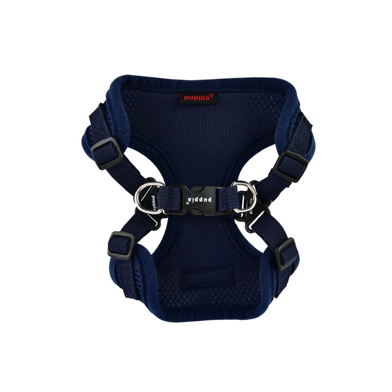 Puppia Dog Harness Comfort Mesh Step-in All Season No Pull No Choke Walking Training Adjustable Neck & Chest for Small & Medium Dog - Navy - S - Image 2
